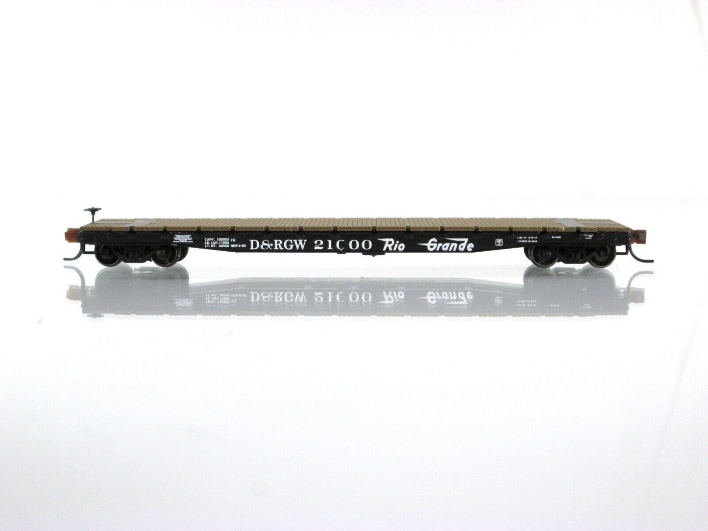 N Scale *DENVER RIO GRANDE* 53'-6" Flat Car 6-Pack Set - WHEELS of TIME **RARE**