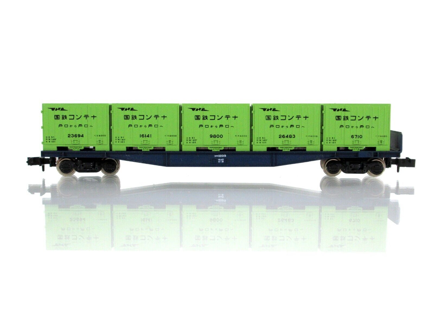 N Scale ***JAPAN*** Containers on Flat Car -- JNR #10015 ----- Kato 8002 / 10000