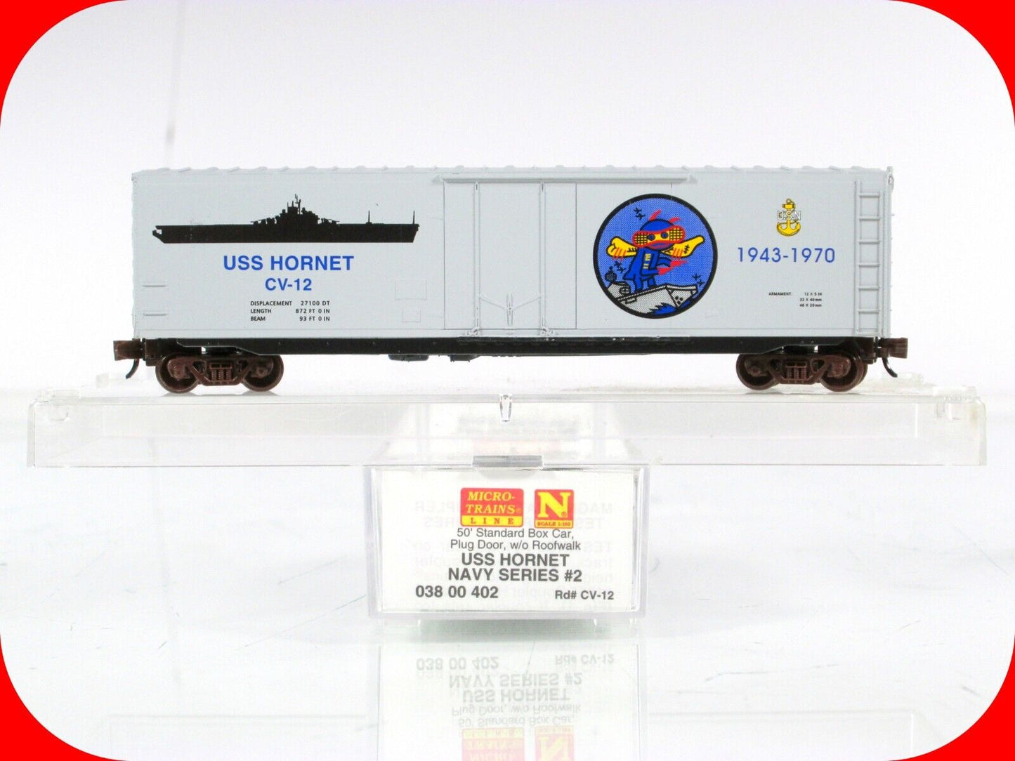 N Scale **USS HORNET** US Navy Aircraft Carrier Box Car -- Micro Trains 03800402