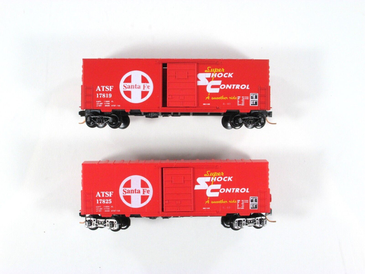 N Scale ***SANTA FE*** Box Car 2-Pack Set -- Premiere Editions 2417, MTL ***RARE