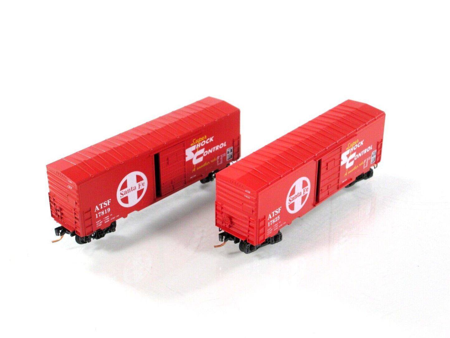 N Scale ***SANTA FE*** Box Car 2-Pack Set -- Premiere Editions 2417, MTL ***RARE