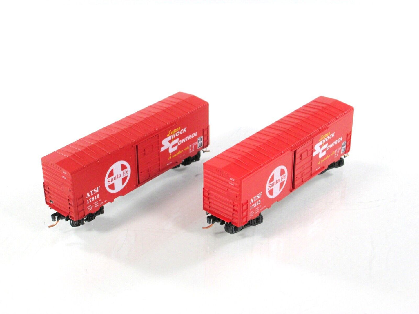 N Scale ***SANTA FE*** Box Car 2-Pack Set -- Premiere Editions 2417, MTL ***RARE