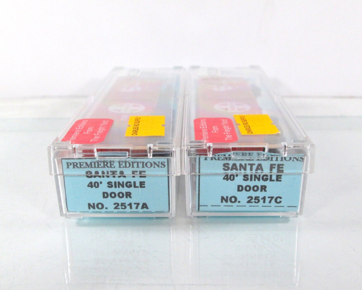 N Scale ***SANTA FE*** Box Car 2-Pack Set -- Premiere Editions 2417, MTL ***RARE