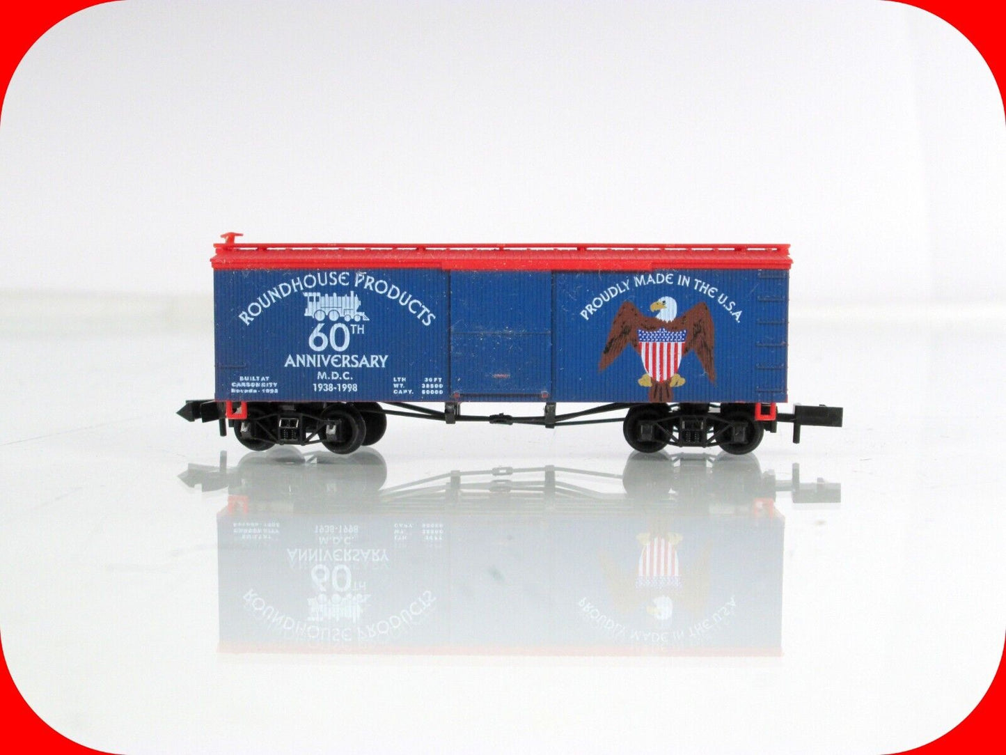 N Scale **PRIDE in AMERICA** 60th Anniv. Old Timer 36' Box Car - Roundhouse 8918