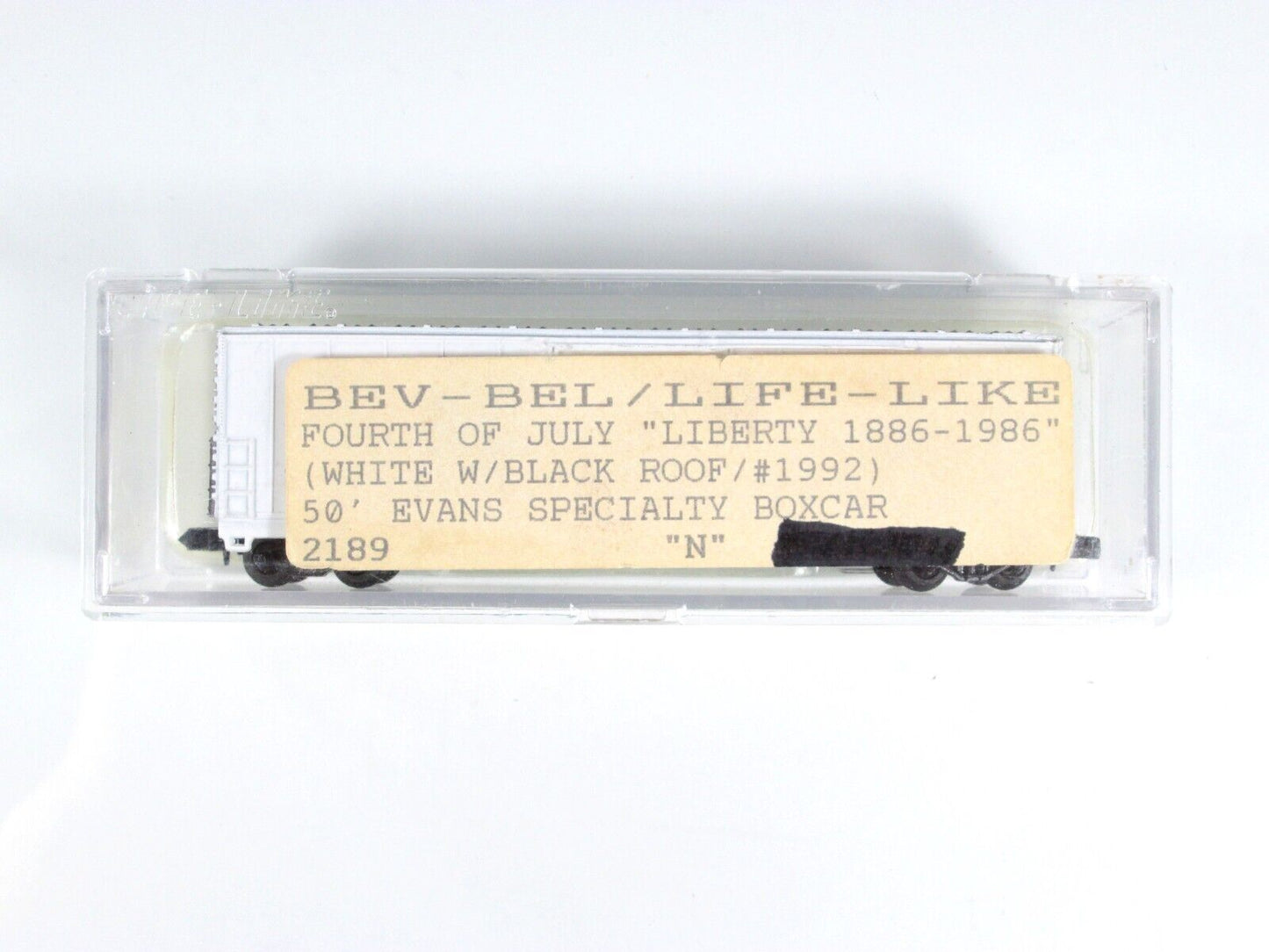 N Scale ***STATUE of LIBERTY*** 4th of July Box Car, CNJ 70486 ---- Bev-Bel 2189