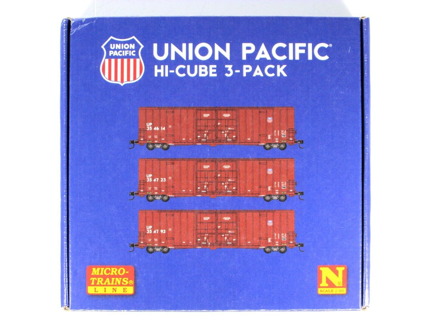 N Scale ***UNION PACIFIC*** 60' High-Cube Box Car 3-Pack - Micro Trains 99302150