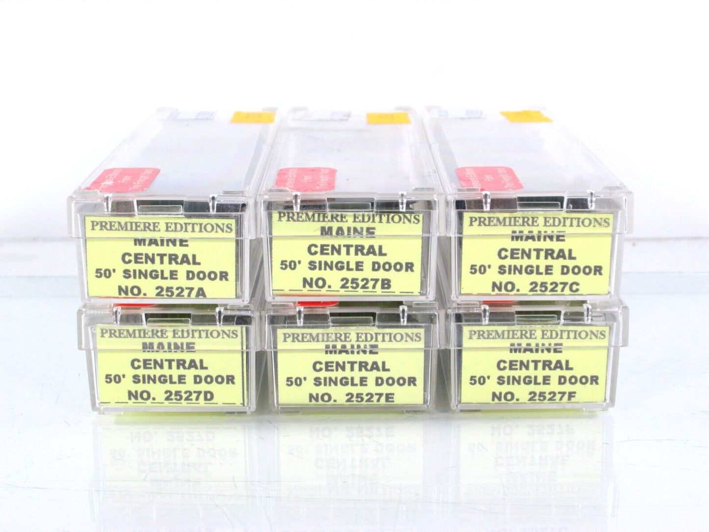 N Scale **MAINE CENTRAL** 50' Box Car 6-Set - Premiere Editions 2527, MTL **RARE