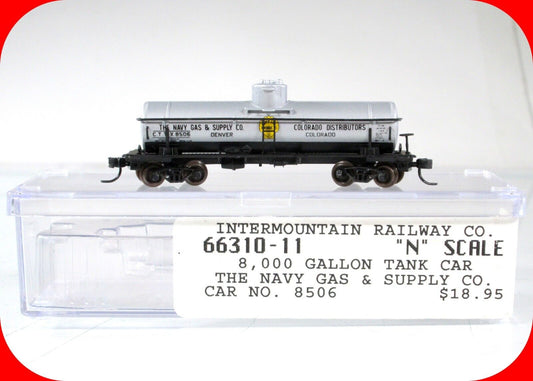 N Scale ***NAVY GAS & SUPPLY*** Tank Car, CTTX 8506 - Intermountain 66310 **RARE