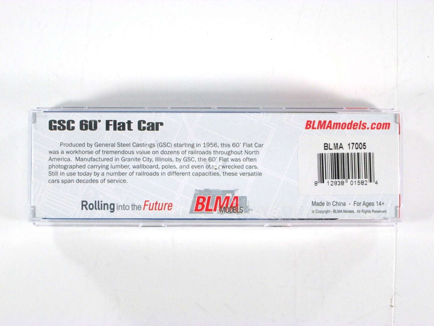 N Scale ***BURLINGTON NORTHERN*** GSC 60' Flat Car 4-Pack Set -BLMA Models *RARE