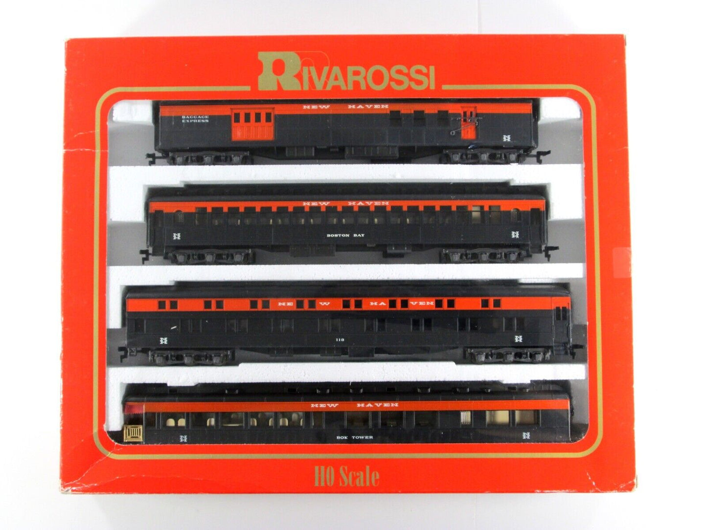 HO Scale **NEW HAVEN** 1920s Heavyweight Passenger 4-Car Set B -- Rivarossi 6889