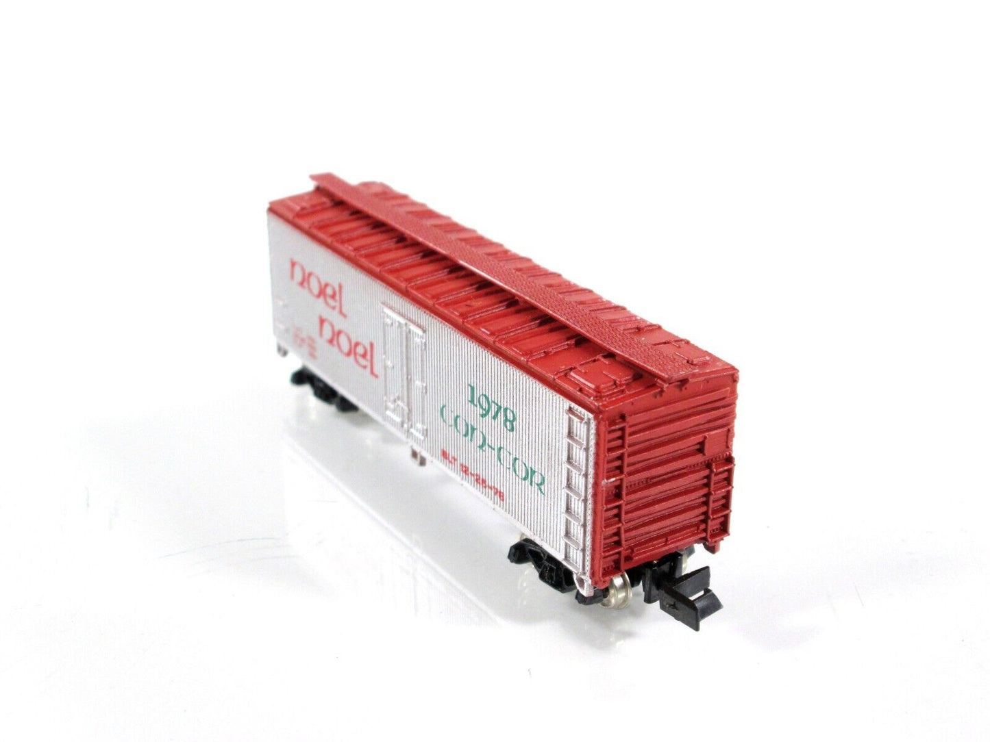 N Scale MERRY CHRISTMAS 1978 **NOEL** 40' Single Door Box Car --- Con-Cor ON78XM