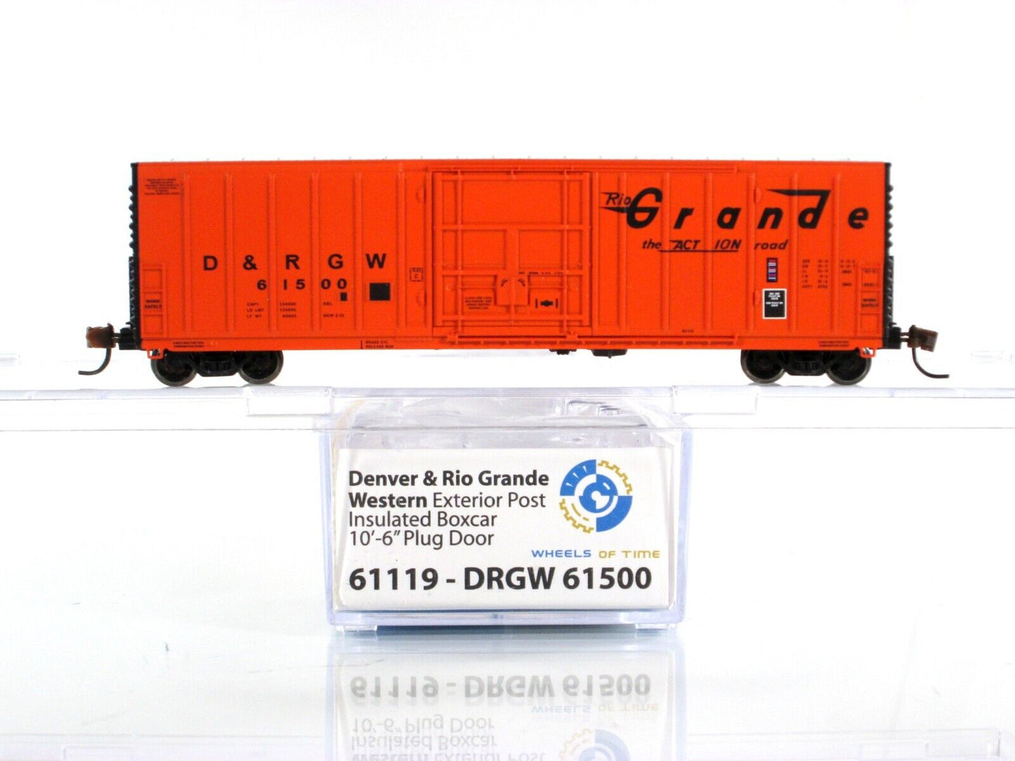 N Scale **DENVER RIO GRANDE** Insulated Box Car 8-Set, WHEELS of TIME, MTL Cplrs