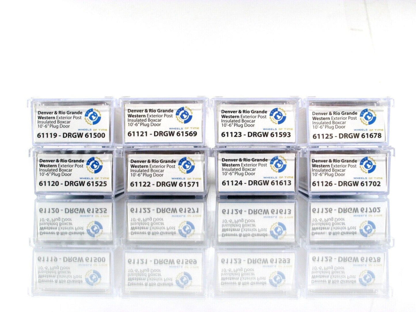 N Scale **DENVER RIO GRANDE** Insulated Box Car 8-Set, WHEELS of TIME, MTL Cplrs