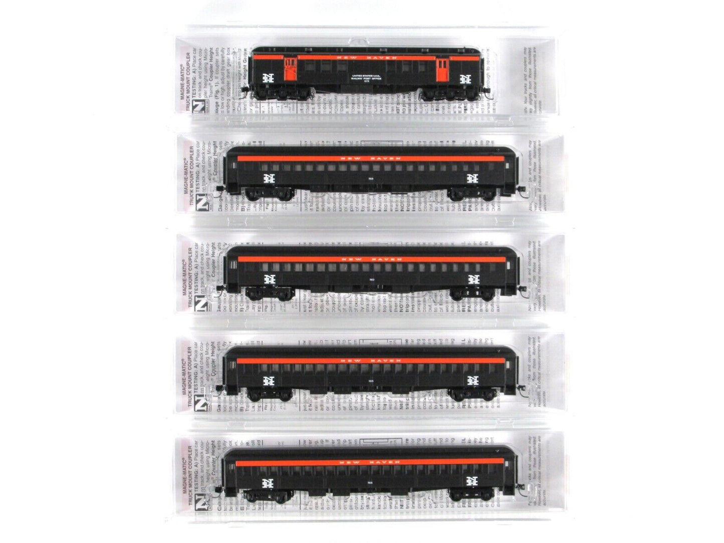N Scale NEW HAVEN Heavyweight Passenger Car 5-Pack Set - Micro Trains 99302110