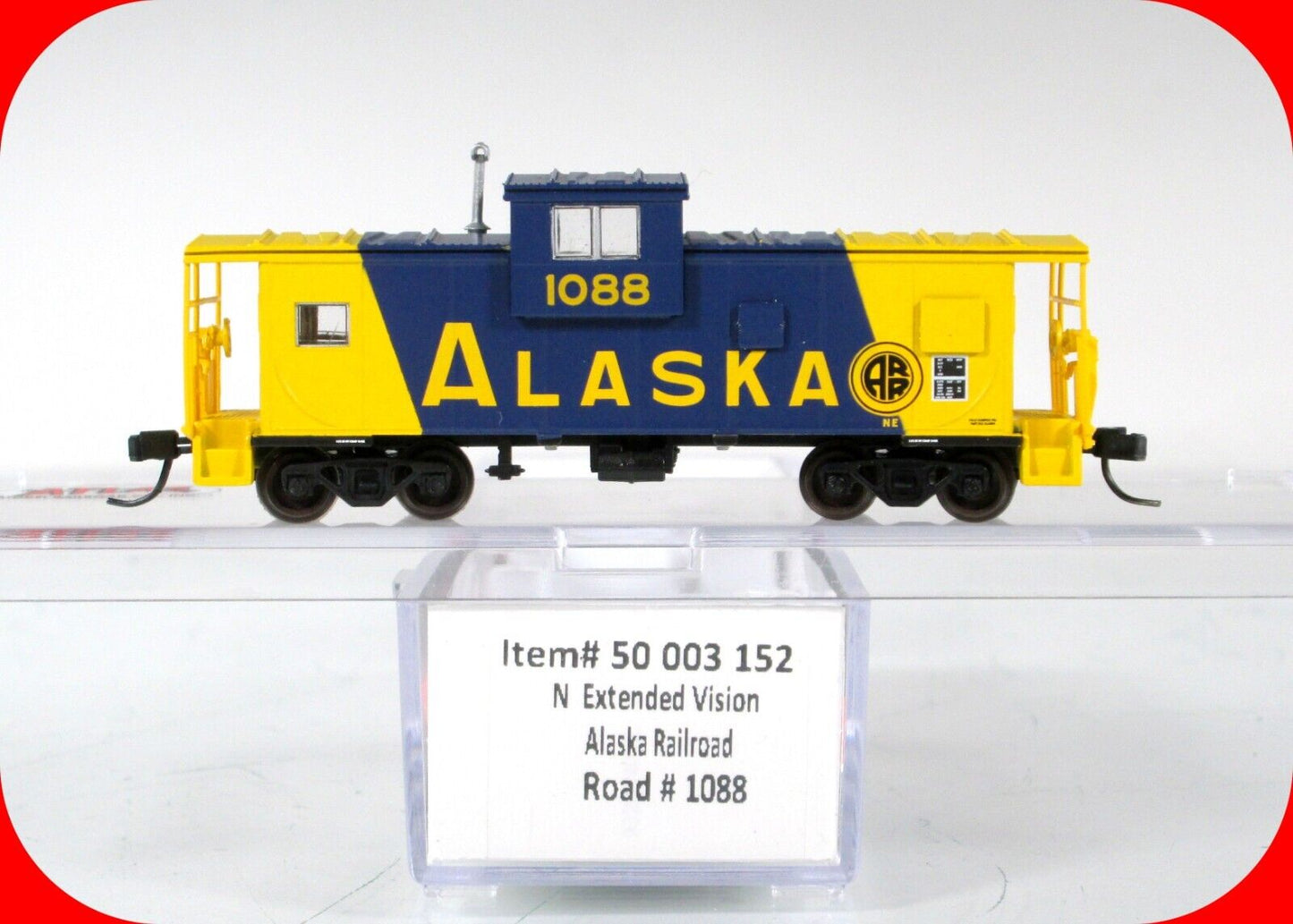 N Scale ***ALASKA*** EV Cupola Caboose, ARR #1088 - Atlas 50003152 **VERY RARE**