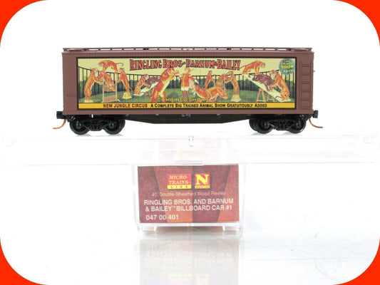 N Scale ***RINGLING CIRCUS*** Billboard Car #1 Box Car --- Micro Trains 04700401