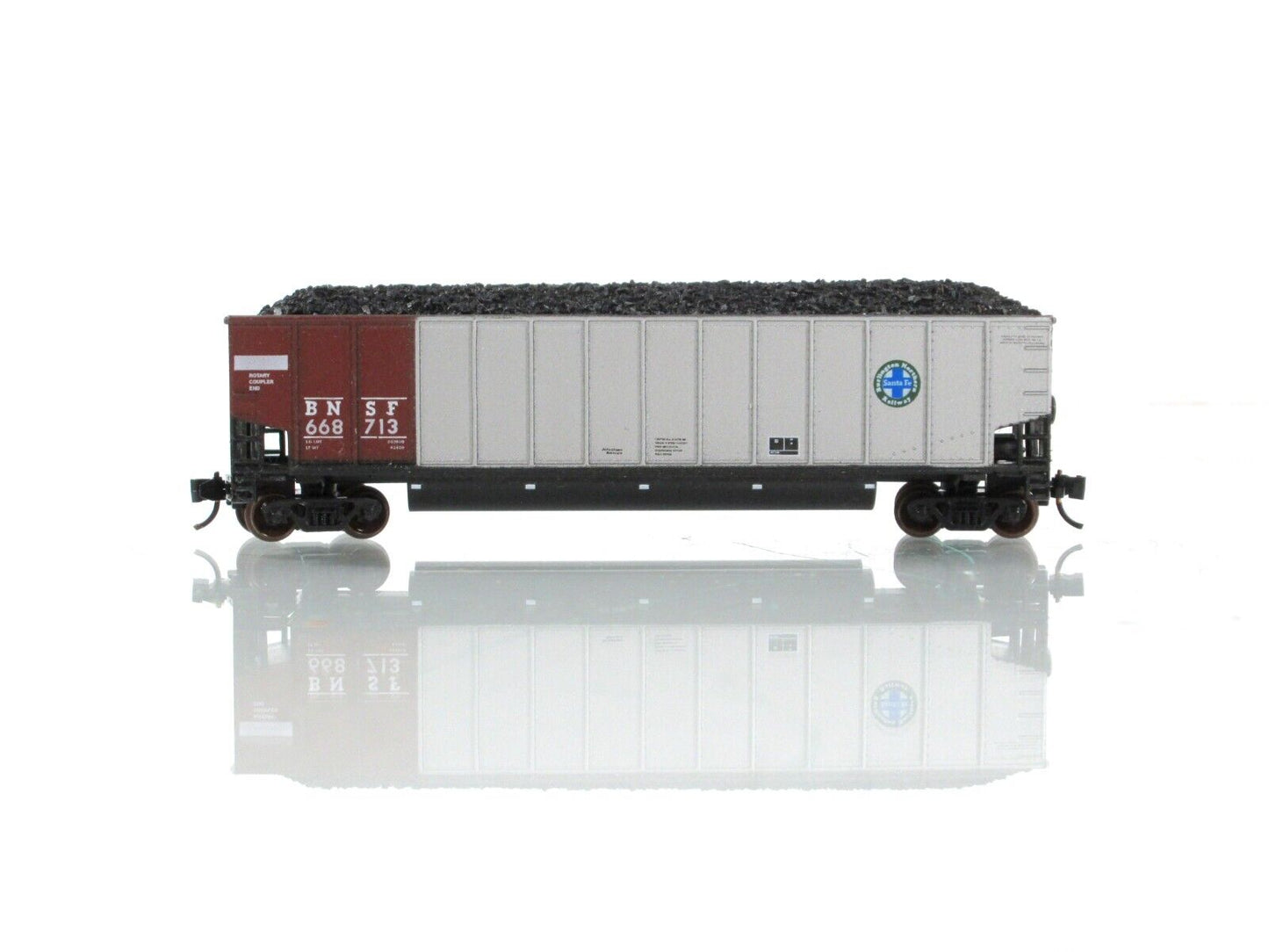 N Scale ***BNSF*** Bethgon Coalporter 6-Pack Set - LBF 5421, MTL Couplers