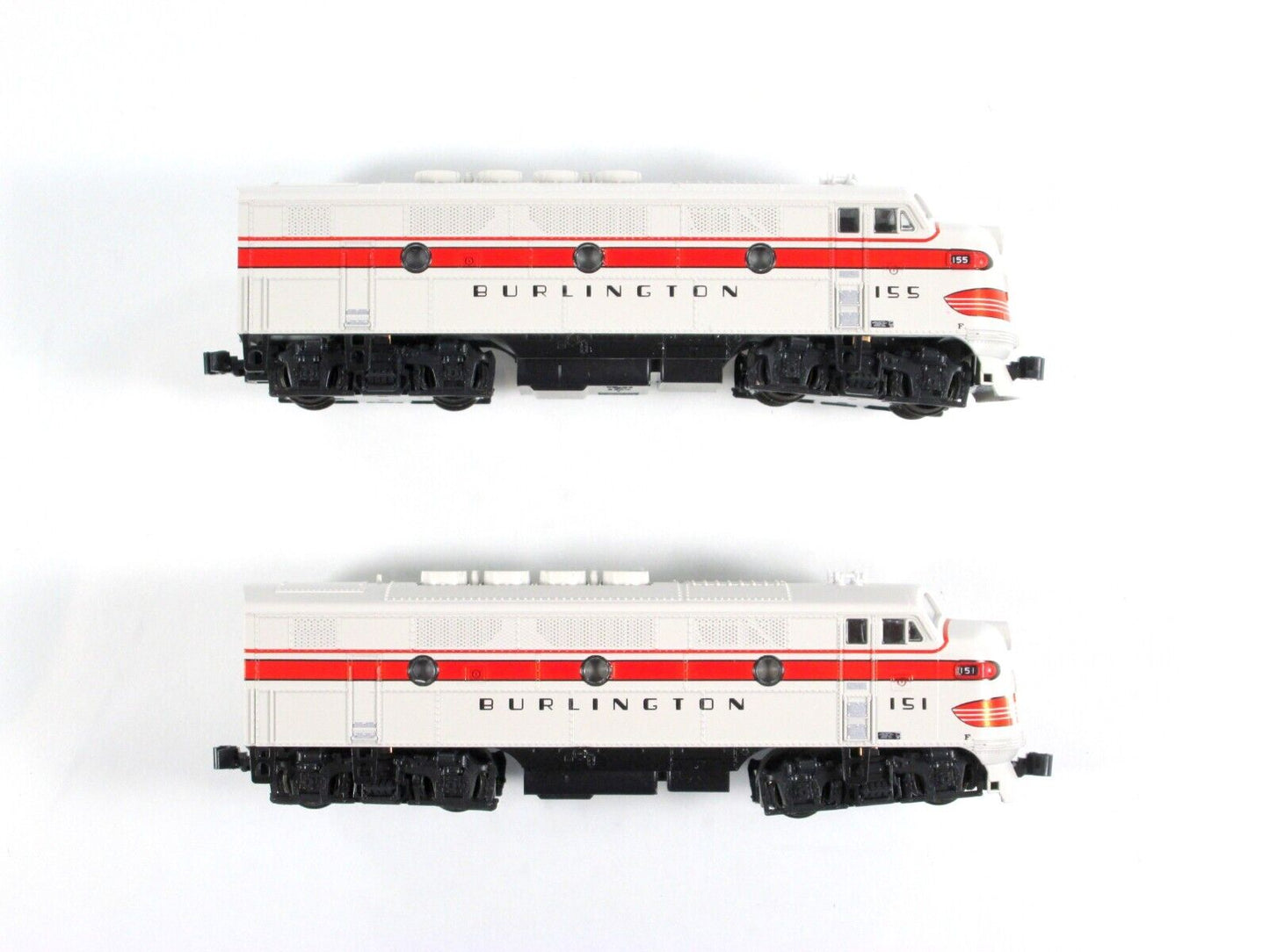 N Scale **CHICAGO BURLINGTON QUINCY** F2A Locomotive Set - Kato 106-0202 DCC Rdy