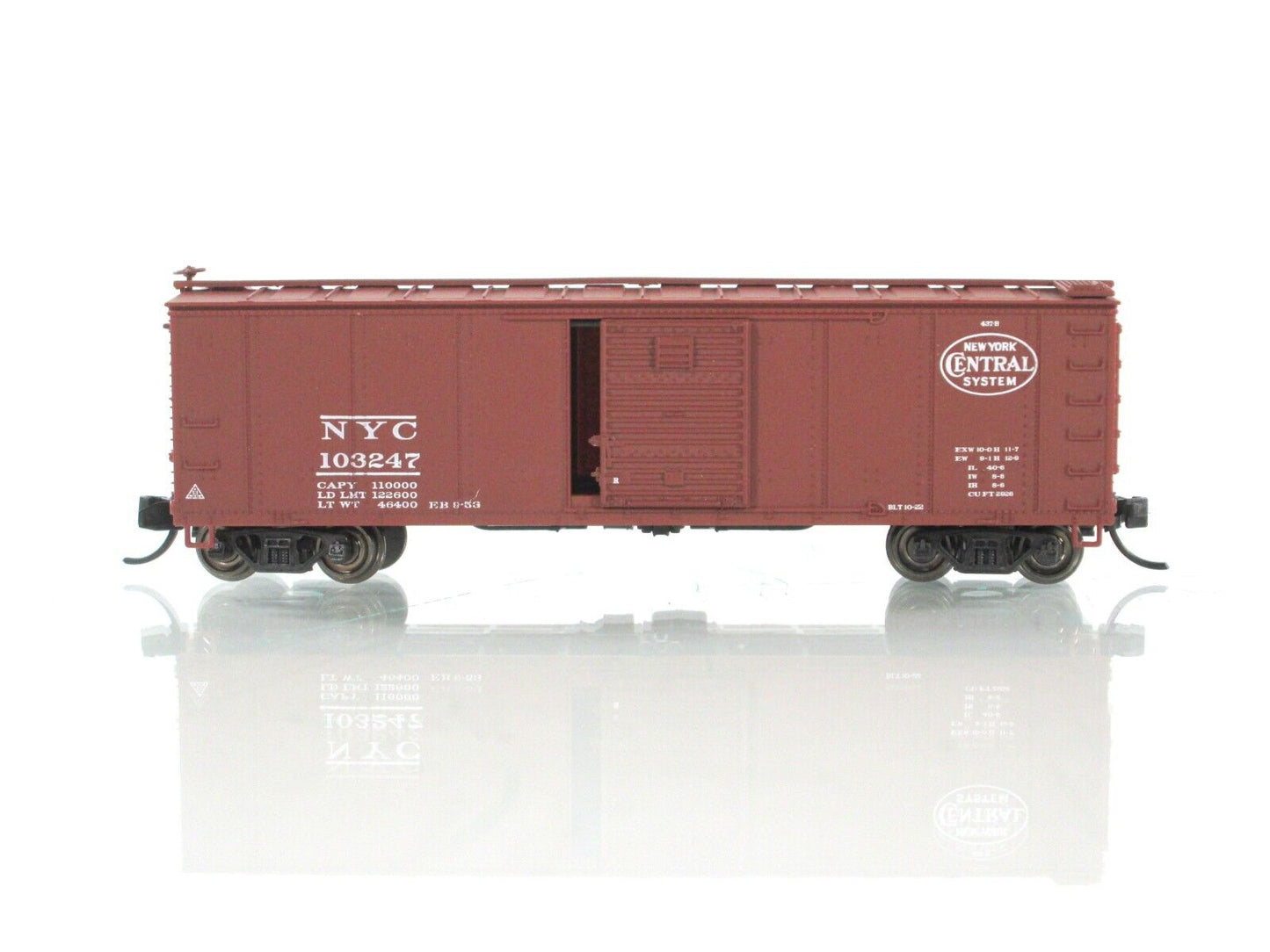 N Scale ***NEW YORK CENTRAL*** Post-1955 Steel Box Car 4-Pack - Broadway Limited