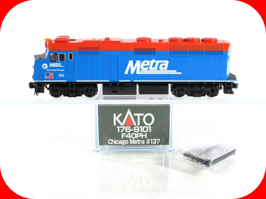 N Scale ***CHICAGO METRA*** EMD F40PH Locomotive #137 -- Kato 176-9101 **DCC Rdy