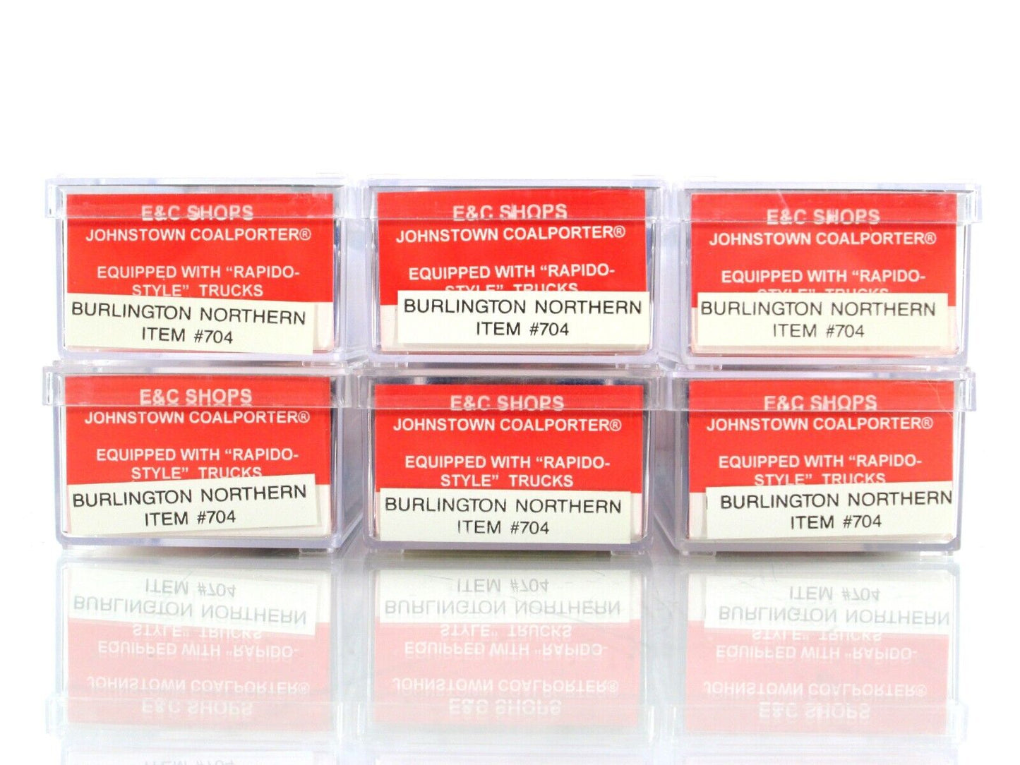 N Scale **BURLINGTON NORTHERN** Johnstown Coalporter 6-Pack - LBF, E&C Shops 704