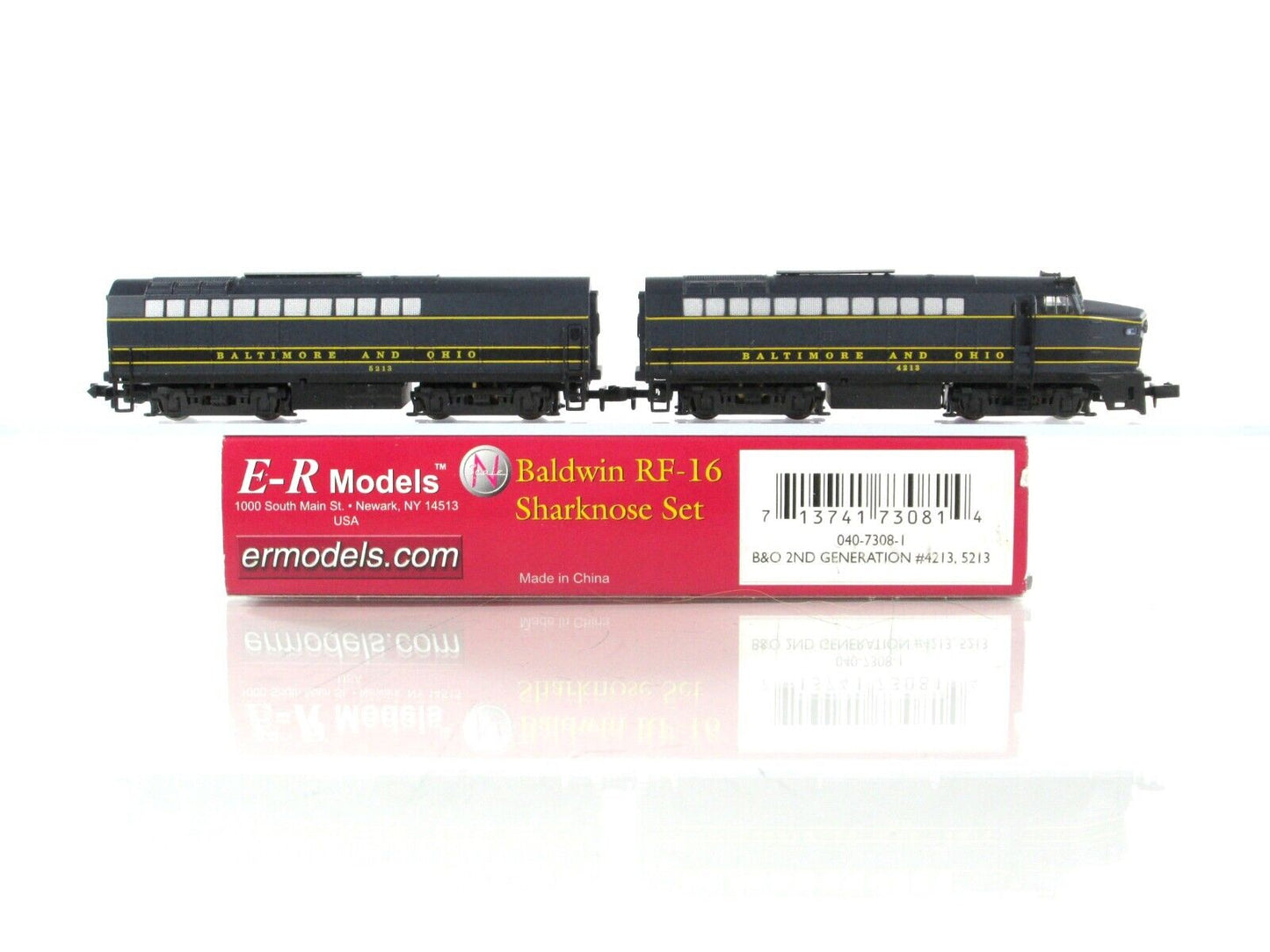 N Scale ***B&O*** RF-16 Sharknose AB #4213,5213 - E-R Models 040-7308-1, DCC Rdy