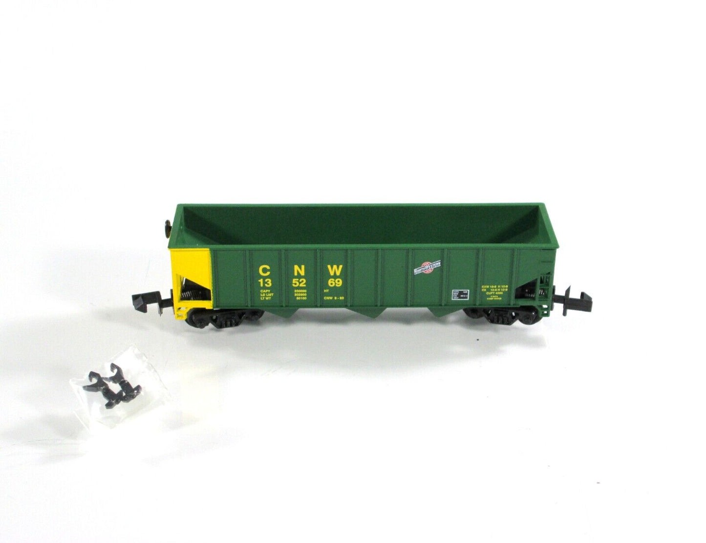 N Scale *CHICAGO NORTH WESTERN* Coal Hopper 6-Set -Roundhouse 86001, Knuckle Cpl
