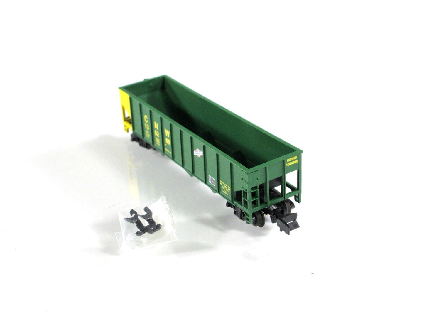 N Scale *CHICAGO NORTH WESTERN* Coal Hopper 6-Set -Roundhouse 86001, Knuckle Cpl