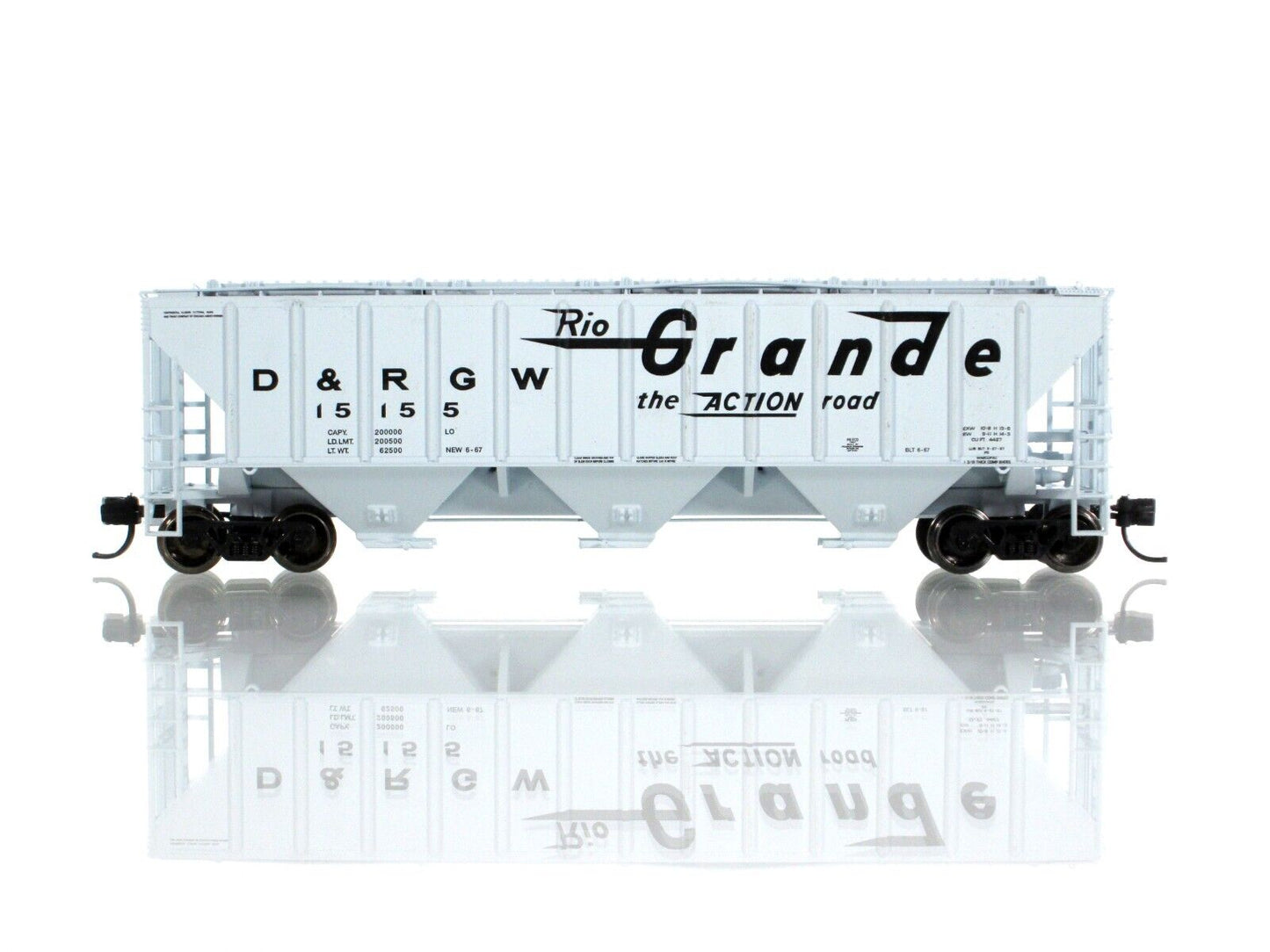 N Scale **DENVER RIO GRANDE** 3-Bay Hopper 12-Car Set -TrainWorx FVM 24401 *RARE