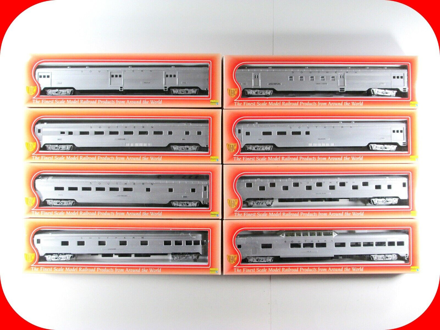 HO Scale SOUTHERN Lightweight Passenger Car 8-Pack Set - IHC 47948, Knuckle Cplr