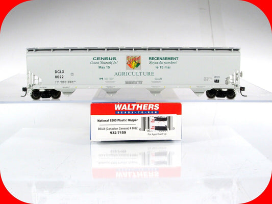 HO Scale 2001 *CANADIAN CENSUS* Agriculture 4-Bay Hopper 8022 -Walthers 932-7159