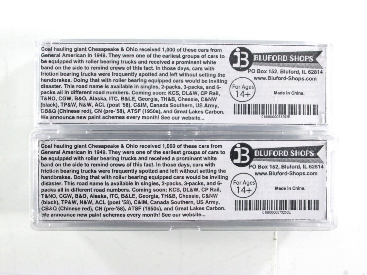 N Scale **CHESAPEAKE & OHIO** 3-Bay Hopper Set w/ Coal Loads ----- Bluford 73252