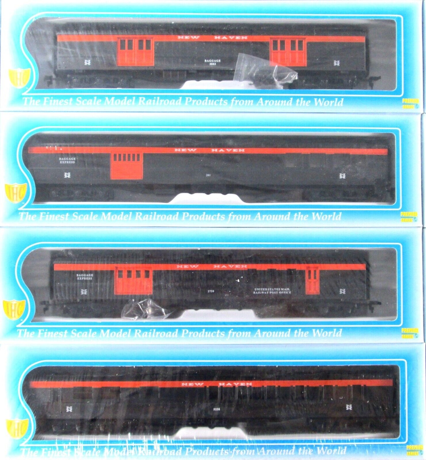 HO Scale **NEW HAVEN** 1920s Heavyweight Passenger Car 8-Pack Set - by IHC 49478