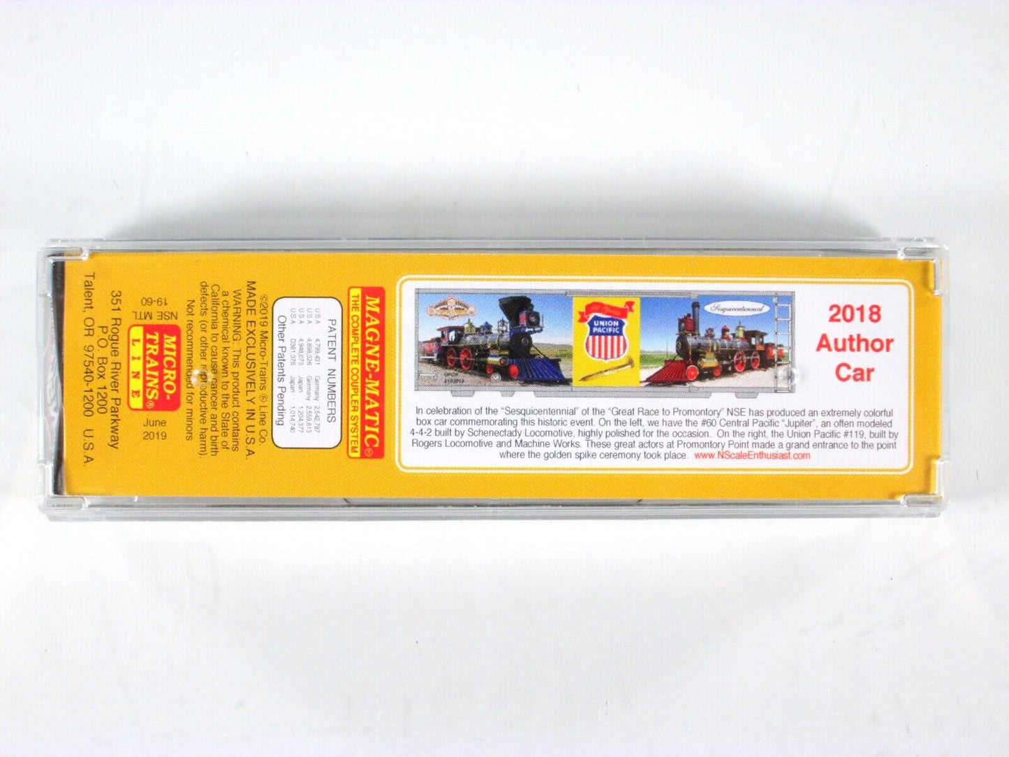 N Scale **UNION PACIFIC GOLDEN SPIKE** Box Car - MTL NSE 19-60 **EXTREMELY RARE