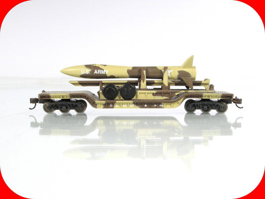 N Scale **US ARMY** Missile on Heavyweight Depressed Flat #56428 -Bachmann 71397