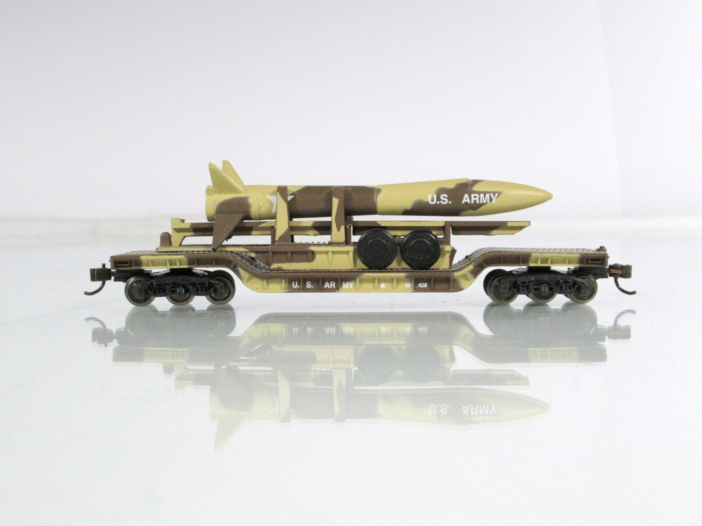 N Scale **US ARMY** Missile on Heavyweight Depressed Flat #56428 -Bachmann 71397