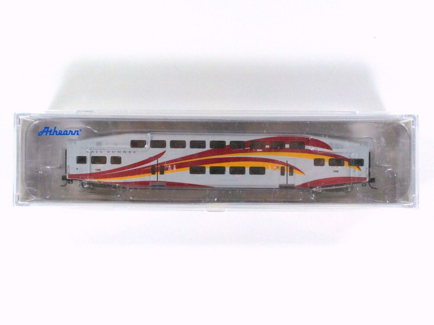 N Scale NEW MEXICO RAIL RUNNER Bombardier Bi-Level Coach #1008 --  Athearn 10156