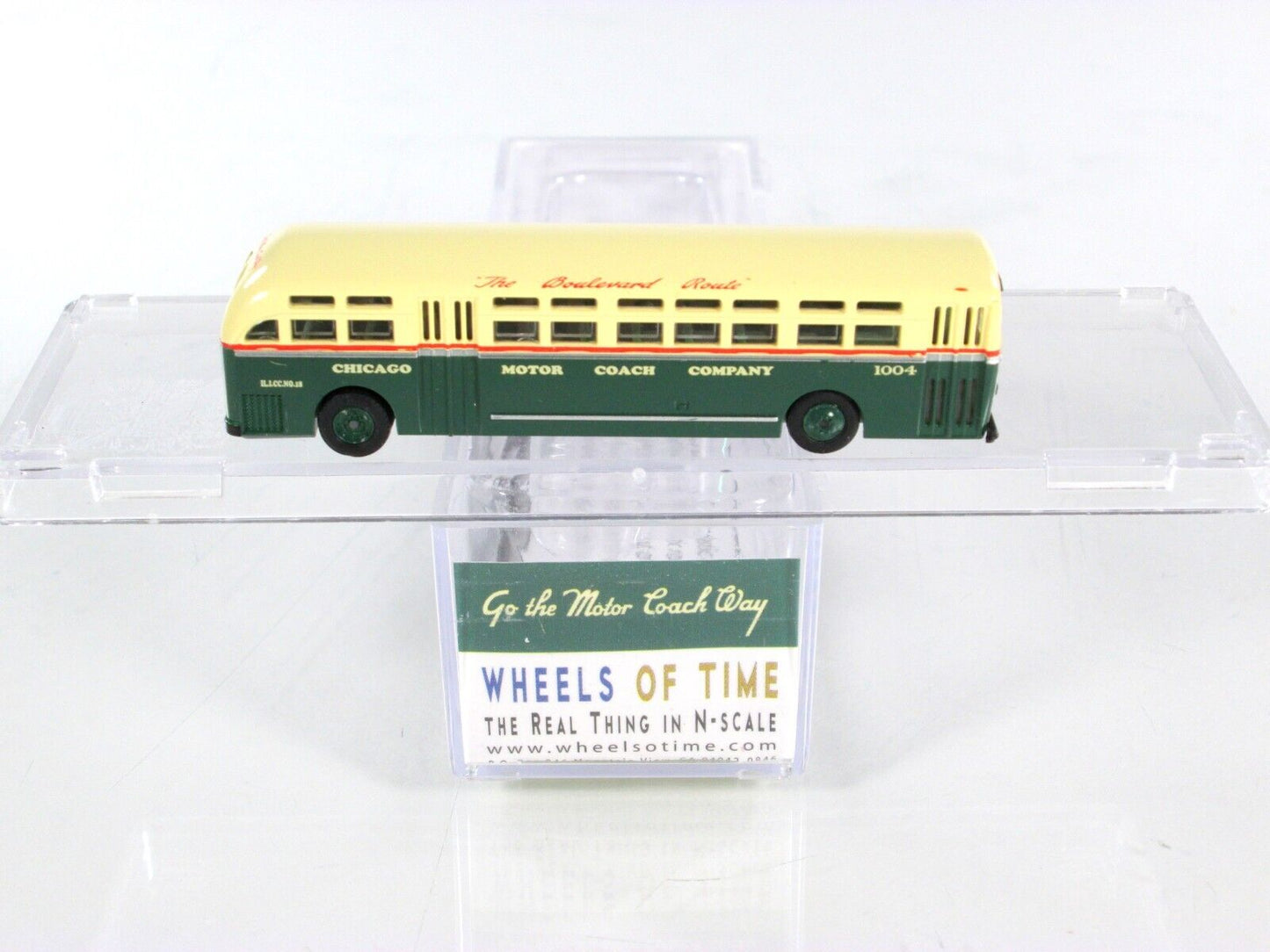N Scale **CHICAGO MOTOR COACH Co.** Boulevard Route #1004 - WHEELS of TIME 90687