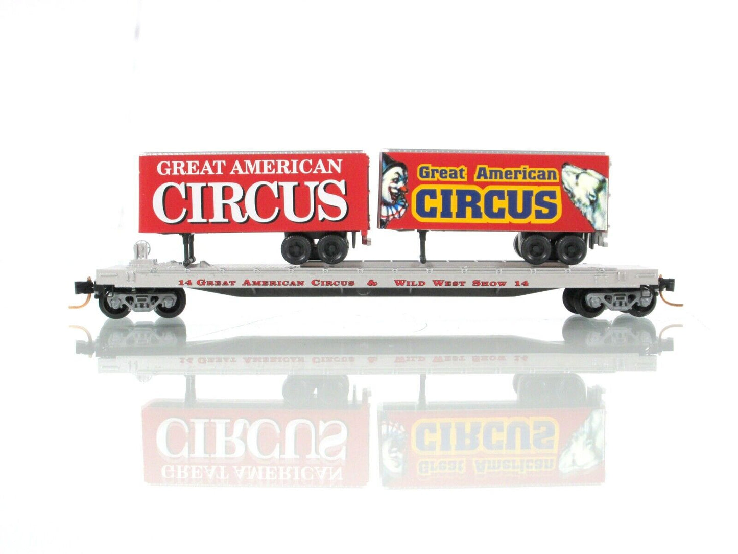 N Scale **AMERICAN CIRCUS WILD WEST** Trailer Flat Car #14 - MTL Lowell Smith #6