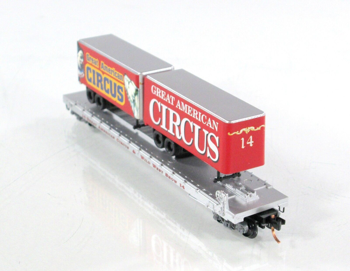 N Scale **AMERICAN CIRCUS WILD WEST** Trailer Flat Car #14 - MTL Lowell Smith #6