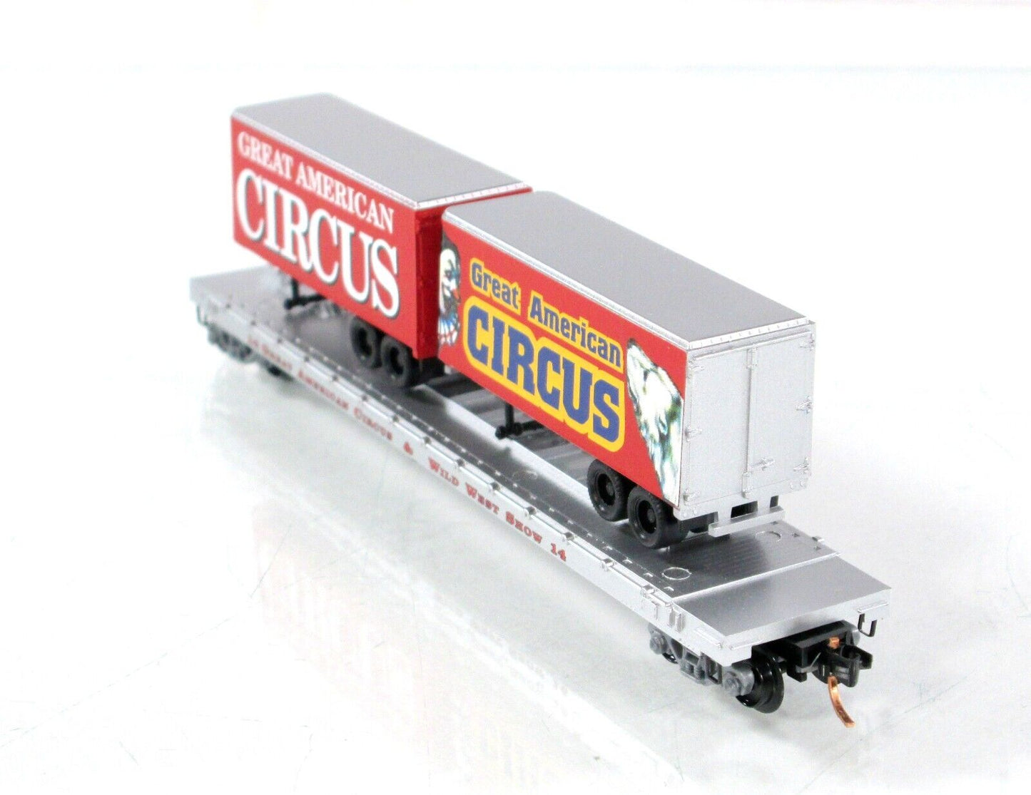 N Scale **AMERICAN CIRCUS WILD WEST** Trailer Flat Car #14 - MTL Lowell Smith #6