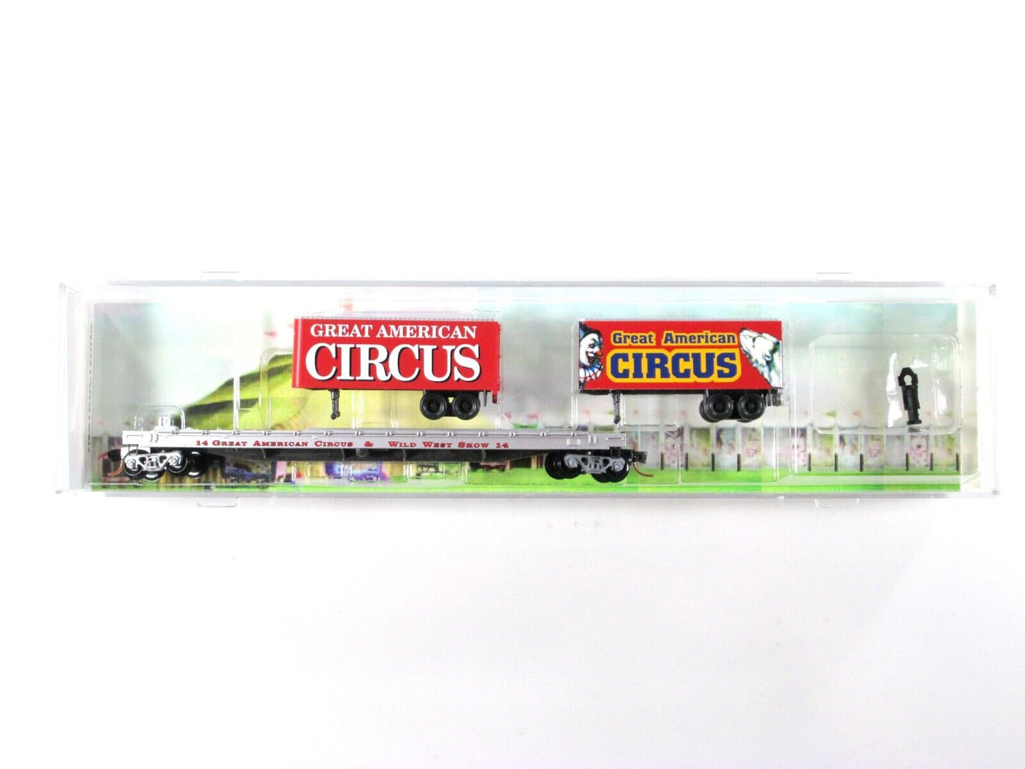 N Scale **AMERICAN CIRCUS WILD WEST** Trailer Flat Car #14 - MTL Lowell Smith #6