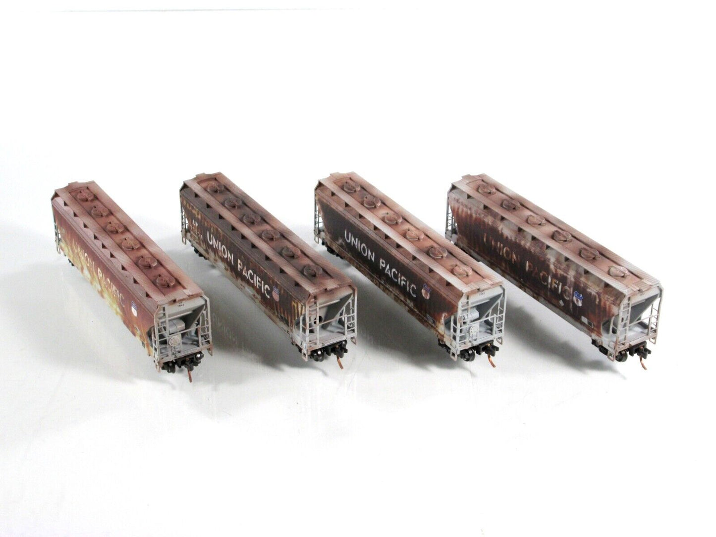 N Scale **UNION PACIFIC** Weathered Hopper 4-Set -- Micro Trains & PWRS 99305390