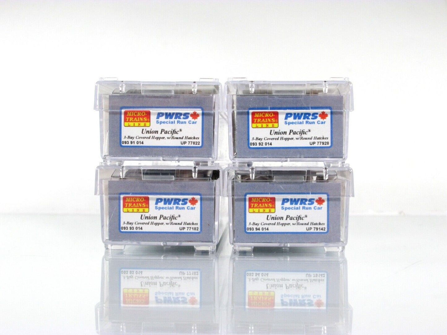 N Scale **UNION PACIFIC** Weathered Hopper 4-Set -- Micro Trains & PWRS 99305390