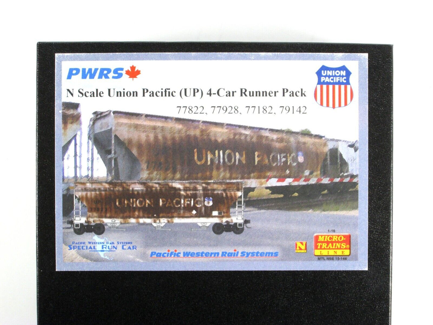 N Scale **UNION PACIFIC** Weathered Hopper 4-Set -- Micro Trains & PWRS 99305390
