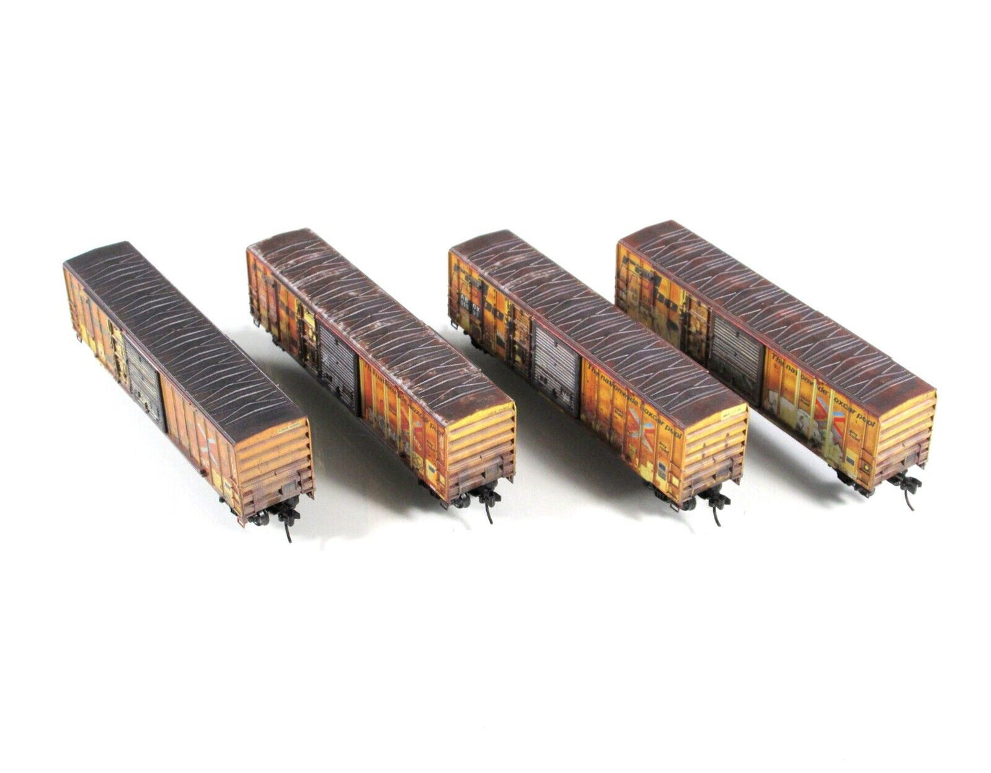 N Scale **RAILBOX** Weathered & Graffiti Box Car 4-Pack -- Micro Trains 99305910