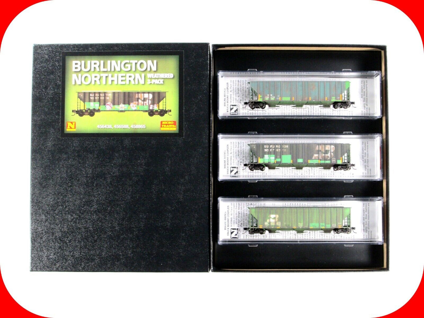 N Scale **BURLINGTON NORTHERN** Weathered Hopper 3-Set --- Micro Trains 99305680
