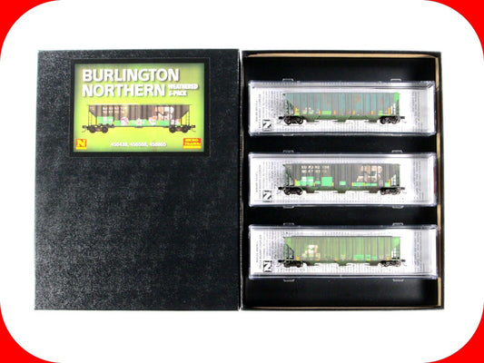 N Scale **BURLINGTON NORTHERN** Weathered Hopper 3-Set --- Micro Trains 99305680