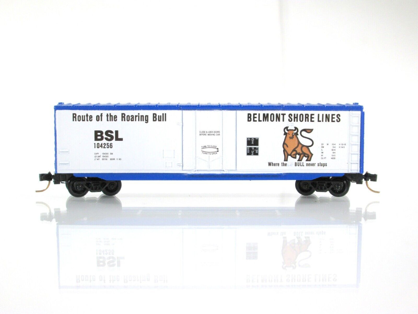 N Scale BELMONT SHORE 50' Box Car - BSL #104256 - Micro Trains Special Run *RARE