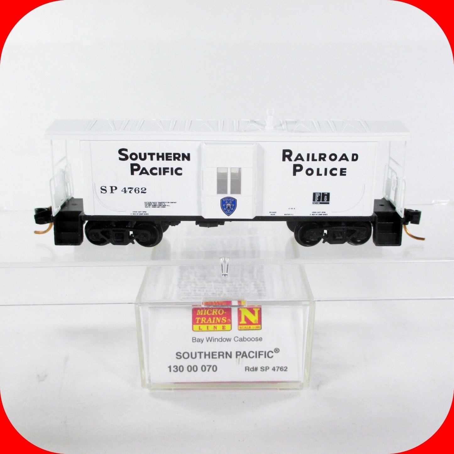 N Scale *SOUTHERN PACIFIC Railroad POLICE* Caboose #4762 - Micro Trains 13000070